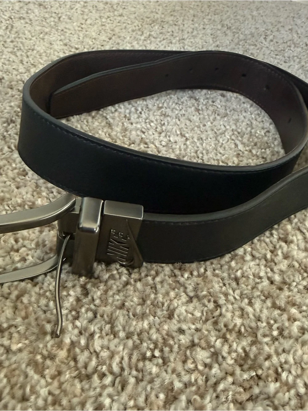 Two Nike Reversible Belts Mens 34 Black and Brown Athletic Golf Leather